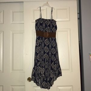 Navy blue patterned dress